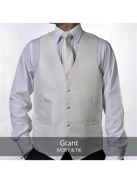 Heirloom Grant Mens Ivory Luxury Waistcoat Hire5 Menswear