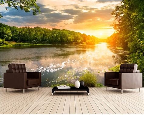 Beibehang Customized Wallpapers 3 Tianhe Landscape Sunset 3d Photo