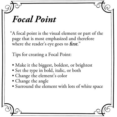 Focal Point Defined Focal Point Emphasis Visual