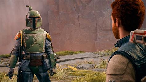 Cal Kestis Meets Boba Fett Scene In Star Wars Jedi Survivor Youtube