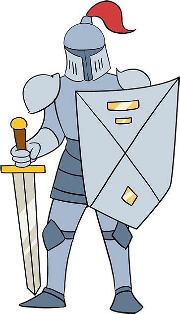 How To Draw Knight Draw A Knight Step By Step Clipart Full Size