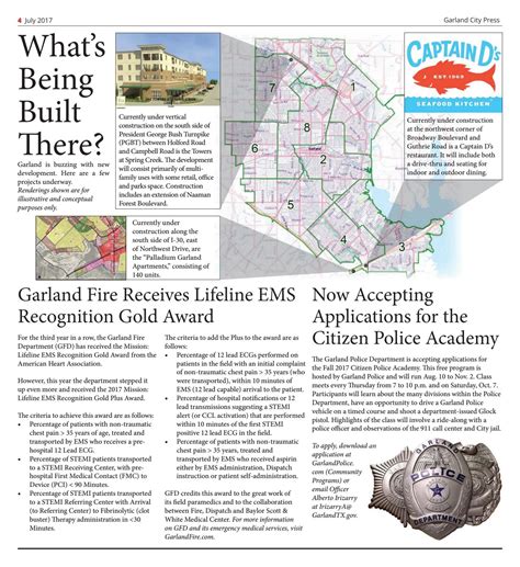 Garland City Press - July 2017 by City of Garland, Texas - Issuu