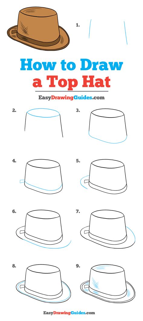 How To Draw A Top Hat Really Easy Drawing Tutorial