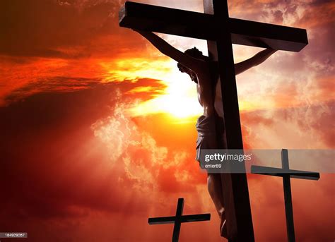 Jesus Christ Crucified On The Cross High Res Stock Photo Getty Images