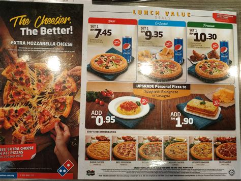 Party set 4 as such, offers 9 regular pizzas and sides (2 cheesy four, 1 fabulous four, 2 bread. Domino Pizza Menu Malaysia - Visit Malaysia