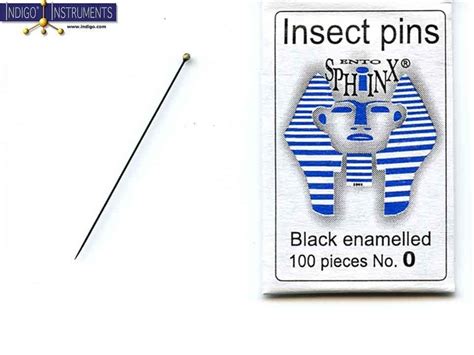 Insect Pins 0 38x035mm 100pack Black Enamel Black Enamel Insects Pins