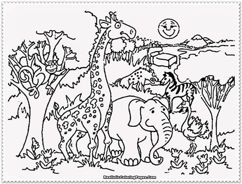 Jungle Coloring Pages At Free Printable Colorings