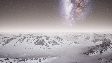 Aerial View Of Milky Way Above Snow Covered Stock Footage Sbv 326644299