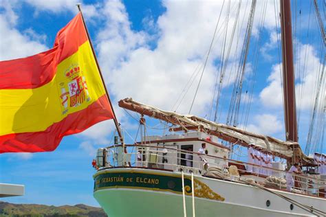 Spanish Ship Following Magellans Route To Arrive In The Philippines