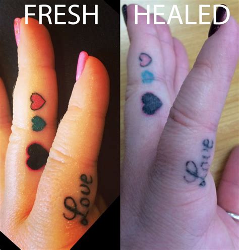 Finger Tattoos Fresh Vs Healed Viraltattoo