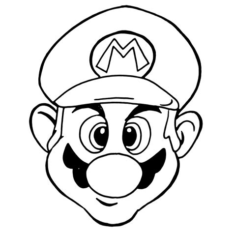 Mario Line Drawing Clipart Best