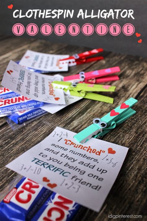 Maybe you would like to learn more about one of these? Clothespin Alligator "Crunch" Valentine with Free ...