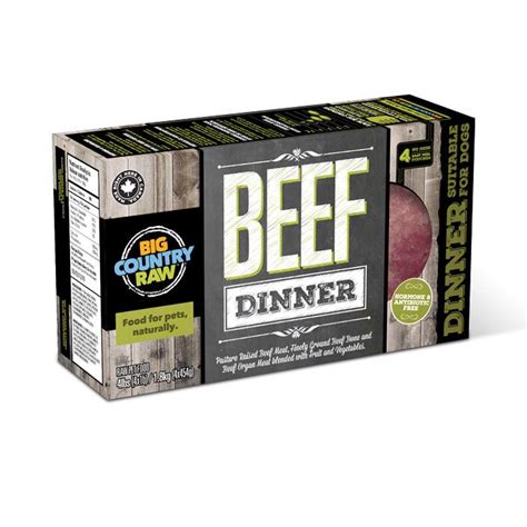 Big Country Raw Beef Dinner 4 Lbs Natural Pet Foods
