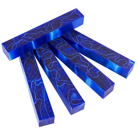 Acrylic Acetate 14 Blue Ripples Woodturningz