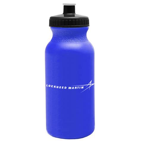 Blue Sport Water Bottle 20 Oz Lm Logo Lockheed Martin Company Store