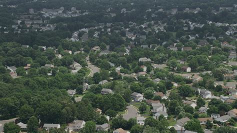 5k Stock Footage Aerial Video Flying Over Suburban Residential
