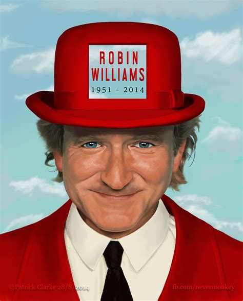 A Painting Of A Man Wearing A Red Hat And Tie With The Name Robin