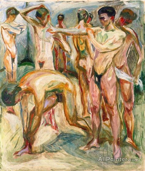 Naked Man And Woman By Edvard Munch Oil Painting Reproduction My Xxx Hot Girl