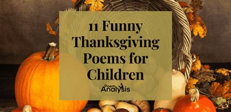 11 Funny Thanksgiving Poems For Kids To Enjoy Reading
