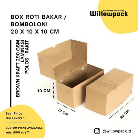 Jual Dus Roti Bakar X X Box Bolu Gulung Kraft Laminasi Box