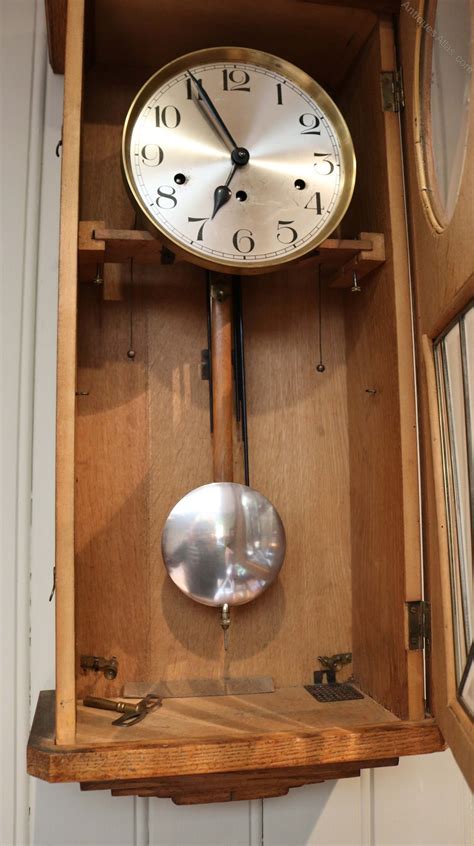 Antiques Atlas Oak Westminster Chime Wall Clock Germany C 1925