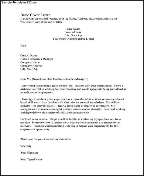The first document a recruiter will read is your cover letter and we absolutely recommend having yours professionally written. Basic Cover Letter Example PDF Template Free Download ...