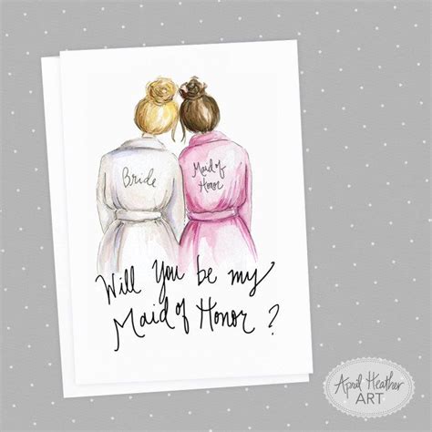 How do you ask your bff or family member to 'be my maid of honour'? Maid Of Honor PDF Download Blonde Bride, Brunette Will You Be My Maid Of Honor PDF Printable ...