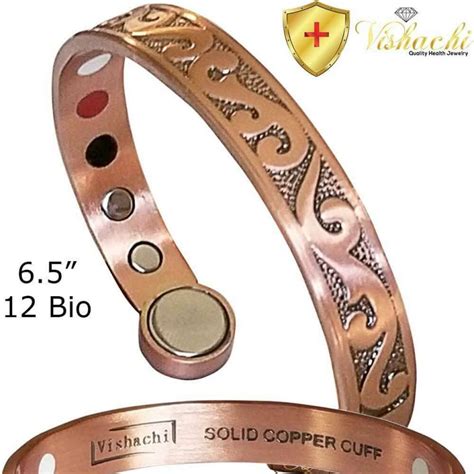 Copper Magnetic Bangle Designer Bracelet Pure Solid Bio Women