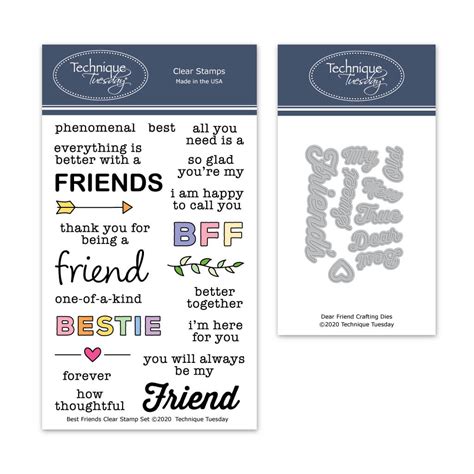 Best Friends Stamp Set And Coordinating Dear Friends Crafting Dies