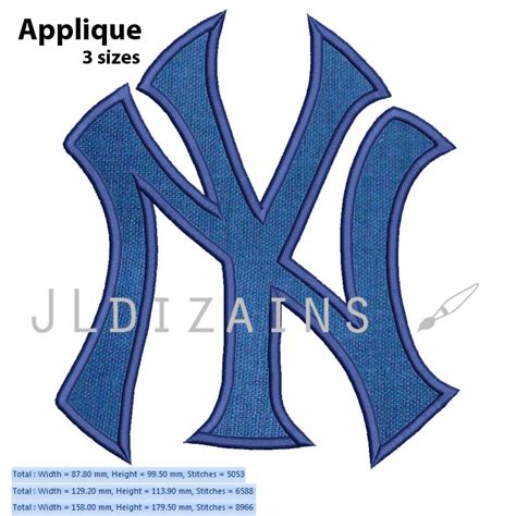 New York Yankees Machine Embroidery Applique Instant By Jldizains