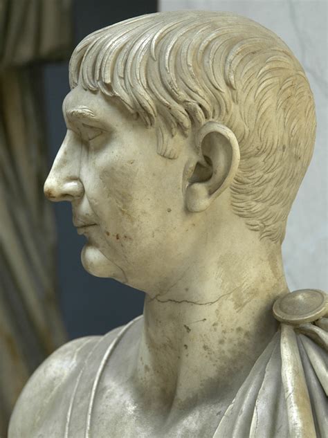 Bust Of Emperor Trajan Detail Rome Vatican Museums Chiaramonti