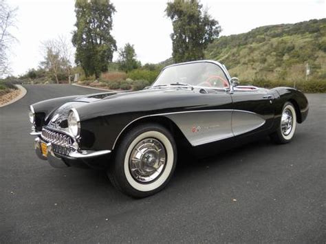 1957 Corvette Fuelie Blackred Restored Beauty Ncrs 98 Points With Hard