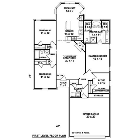 French Floor Plan 3 Bedrms 2 Baths 1616 Sq Ft 170 2329