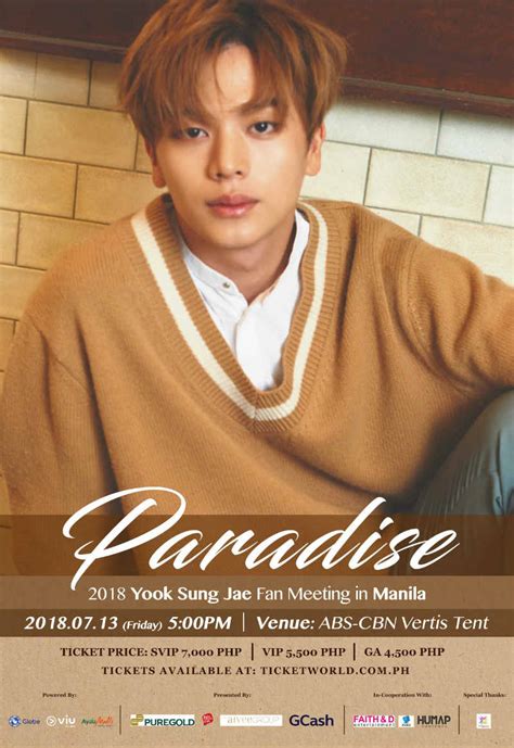 Yook Sung Jae Of Goblin And Btob Is Coming Back To Manila