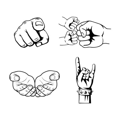 Premium Vector Vector Fist Bump Doodle Knuckle Handshake Sketch