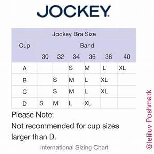 Jockey Bra Size Chart