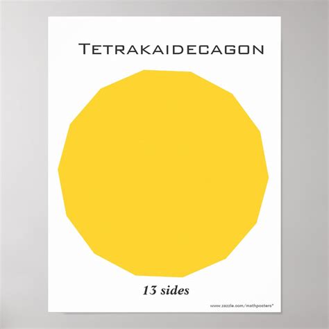 Tetrakaidecagon Poster Of Polygon Zazzle