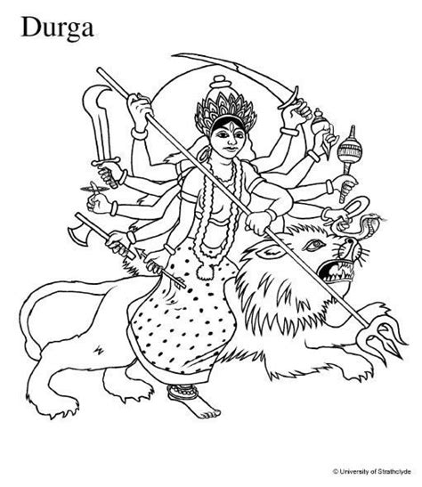Maa Durga Coloring Pages