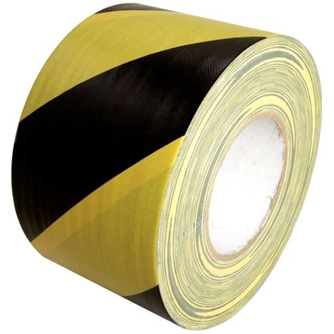 Black And Yellow Hazard Striped Duct Tape 4 X 60 Yard Roll