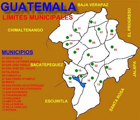 MAPAS DEL DEPARTAMENTO DE GUATEMALA Guatemala Departamentos Mapas