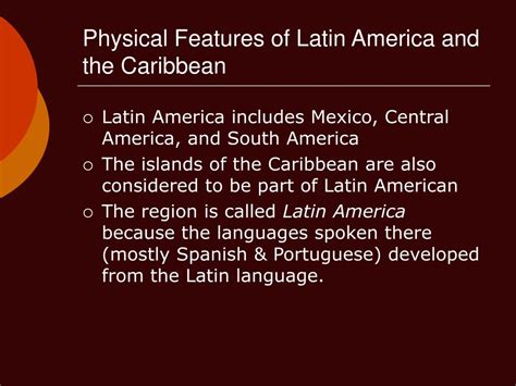Ppt Features Of Latin America Powerpoint Presentation Free Download