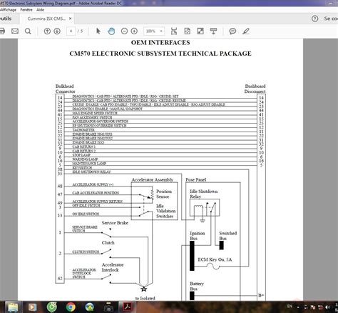 Cummins Isx Cm570 Electronic Subsytem Wiring Diagram Auto Repair