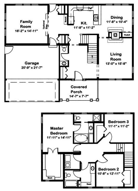 Home affordable homes modular homes: Hillsdale 2-Story Modular Home Floor Plan