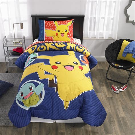 Pokemon Pika Pika Pikachu Kid S Bed In A Bag Twin Exclusive Walmart
