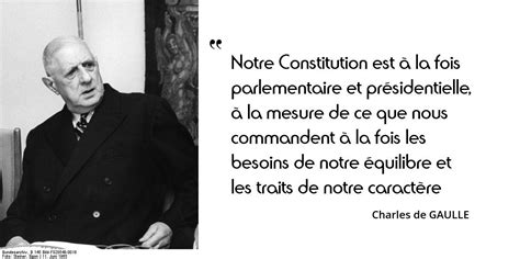 De Gaulle Notre Constitution Est à La Fois Parlementaire Et