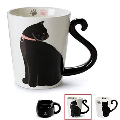 Amazon Com Cute Cat Mug For Coffee Or Tea Ceramic Cup For Cat Lovers