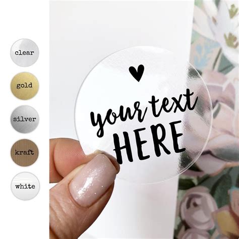 Customized Custom Name Your Text Here Logo Stickers Labels Etsy