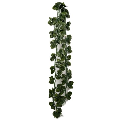 shop nat nat artificial ivy leaf vine 7 ft hanging garland 12 pcs light green and green