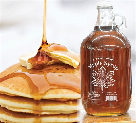 Dutchmans Pure Wisconsin Maple Syrup Half Gallon Glass Jug