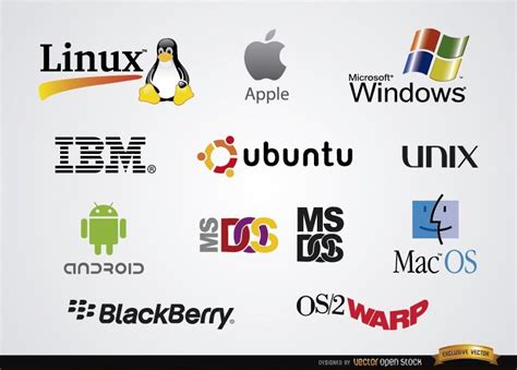 Software Operating System Company Logos Vector Download